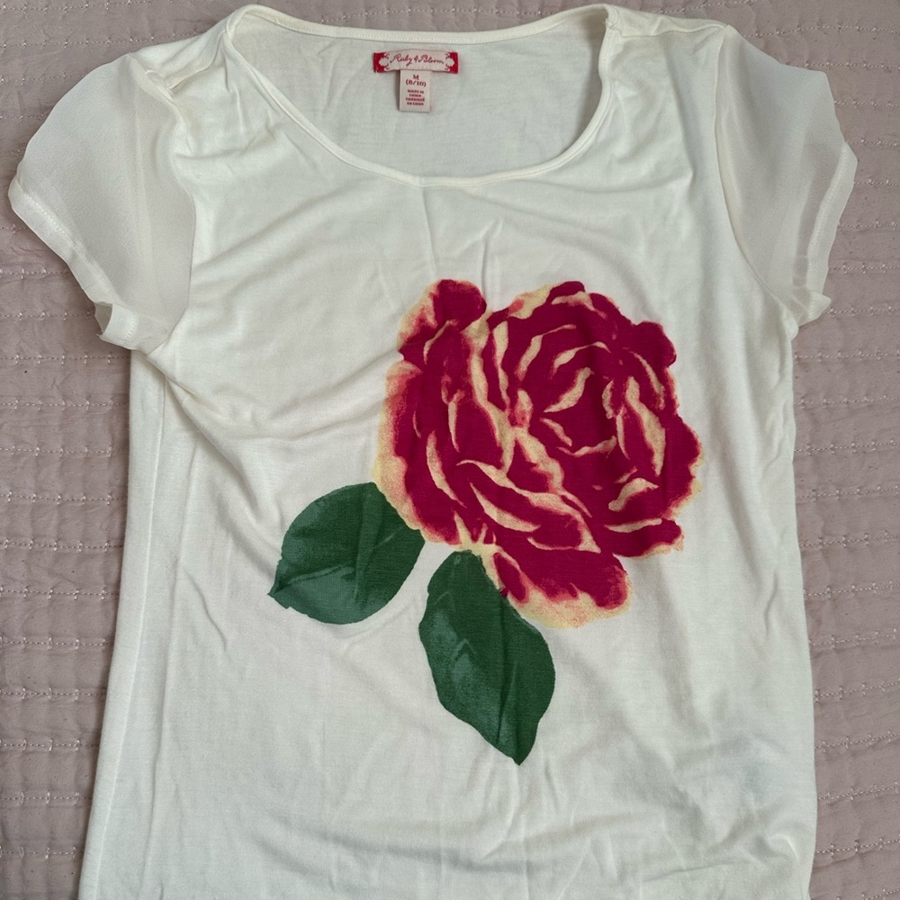 Ruby & Bloom girls rose blouse